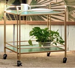 Camarera Glam DKD Home Decor Dorado 28 x 81 x 80 cm