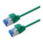 ROLINE Patchkabel Cat.6A (Class EA) S/FTP (PiMF) LSOH PoE 3 m - Cable de Red RJ-45 Macho Verde para Alta Velocidad