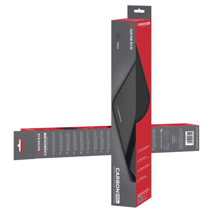 Genesis Carbon 500 XL Logo Alfombrilla de ratón para juegos Negro