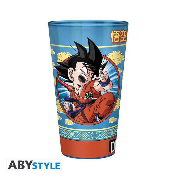 ABYstyle Vaso Grande de Colección Dragon Ball - Goku Niño en la Nube Voladora, Vidrio, 400 ml