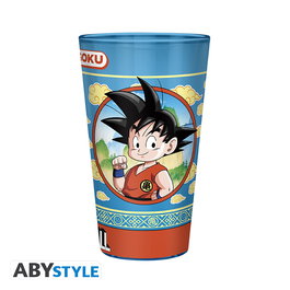 ABYstyle Vaso Grande de Colección Dragon Ball - Goku Niño en la Nube Voladora, Vidrio, 400 ml