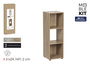 Inde Estantería Cubo 3 Compartimentos Mueblekit, Estante Modular, 31x29.7x91.2 cm (2 Unidades)