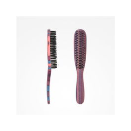 Bifull Cepillo Rectangular Striped Wood Brown para Pelo con Púa de Plástico