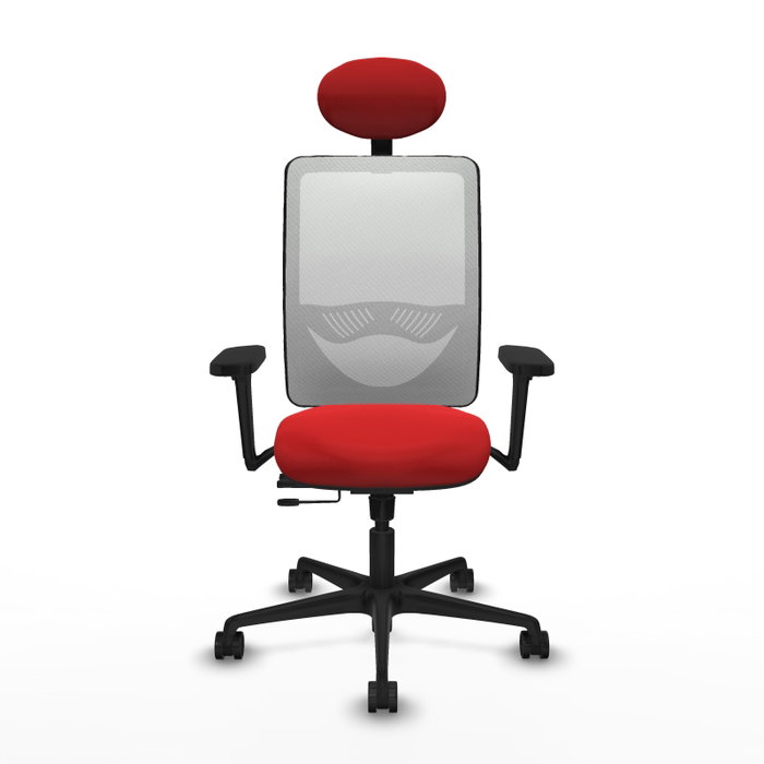 PIQUERAS Y CRESPO Silla de oficina Zulema con mecanismo Sincro/Traslack, Rojo y Blanco PIQUERAS Y CRESPO Silla de oficina Zulema con mecanismo Sincro/Traslack, Rojo y Blanco