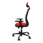 PIQUERAS Y CRESPO Silla de oficina Zulema con mecanismo Sincro/Traslack, Rojo y Blanco