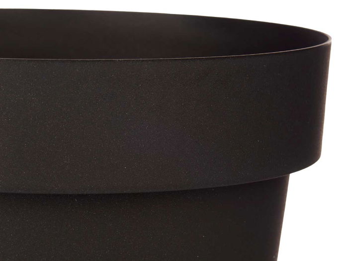 Ibergarden Maceta de Plástico Antracita 25 cm Diámetro x 22.5 cm Alto (Set de 12)