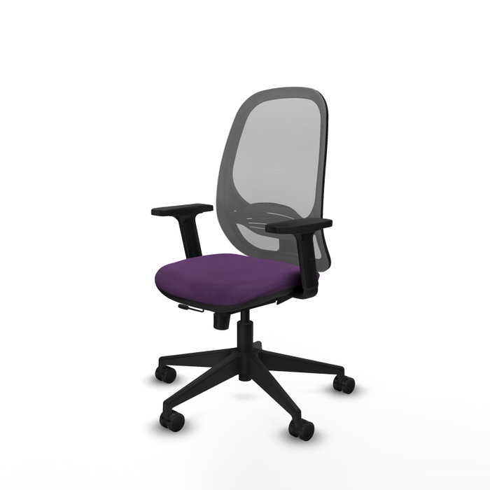 PIQUERAS Y CRESPO Silla de oficina Cilanco con mecanismo Sincro/Traslack Morado y Gris