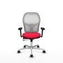 PIQUERAS Y CRESPO Silla de oficina Jorquera con mecanismo Sincro/Traslack Rojo/Blanco