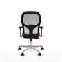 PIQUERAS Y CRESPO Silla de oficina Jorquera con mecanismo Sincro/Traslack Rojo/Blanco