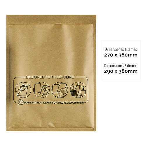 Fellowes Bolsa De Burbujas Banker Box Nº18 Acolchada 270x360 mm Kraft -Pack De 10-