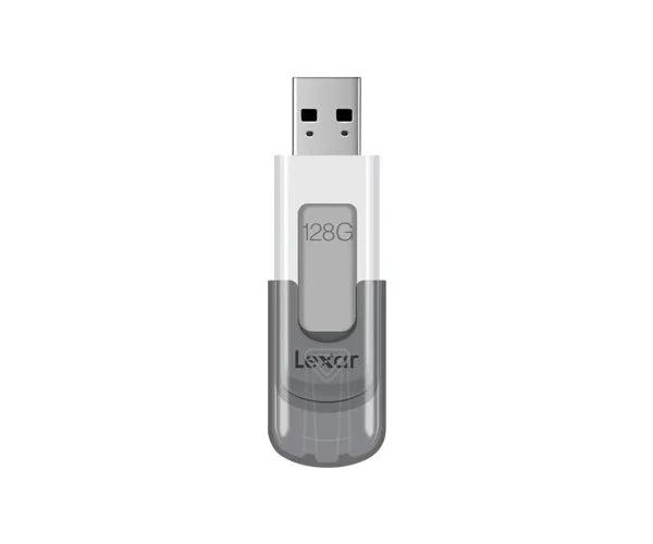 Lexar JumpDrive V100 Unidad Flash USB 128 GB USB Tipo A 3.2 Gen 1 (3.1 Gen 1), Tapa, Color Gris y Blanco