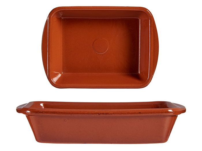 La Dehesa Fuente Rectangular 18 x 14 cm Miel Barro Refractario (Set de 16)