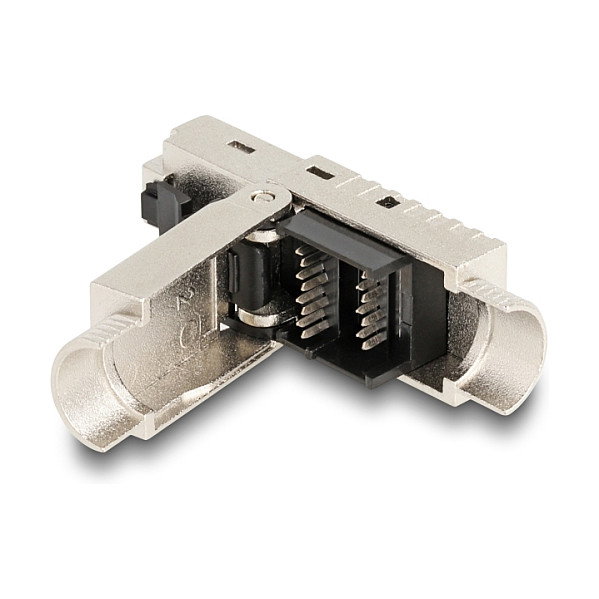 DeLOCK Conector RJ45 macho Cat.6A con prensaestopas y tapa antipolvo, Plata DeLOCK Conector RJ45 macho Cat.6A con prensaestopas y tapa antipolvo, Plata