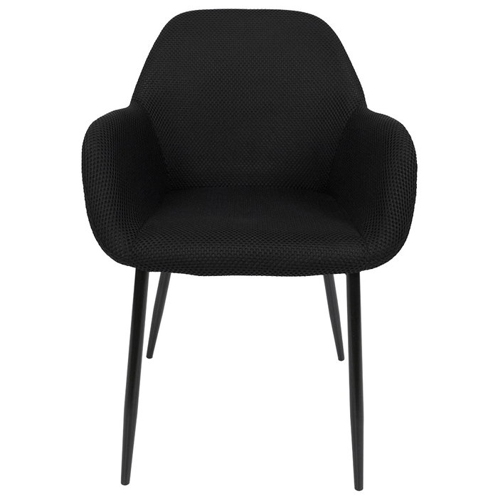 Home Deco Factory Silla Butaca Atom Negra Poliéster Hierro Contemporain 59x55.7x85 cm