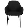 Home Deco Factory Silla Butaca Atom Negra Poliéster Hierro Contemporain 59x55.7x85 cm