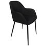 Home Deco Factory Silla Butaca Atom Negra Poliéster Hierro Contemporain 59x55.7x85 cm