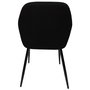 Home Deco Factory Silla Butaca Atom Negra Poliéster Hierro Contemporain 59x55.7x85 cm