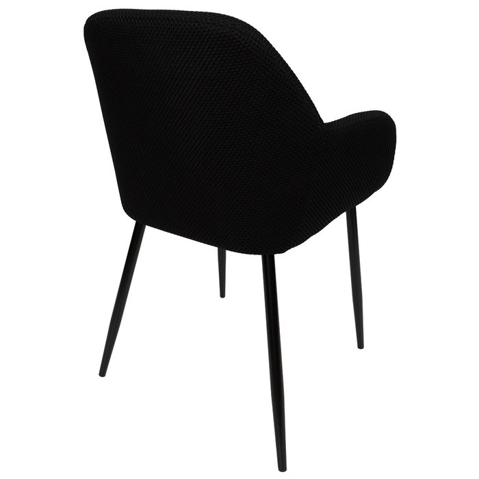 Home Deco Factory Silla Butaca Atom Negra Poliéster Hierro Contemporain 59x55.7x85 cm