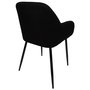 Home Deco Factory Silla Butaca Atom Negra Poliéster Hierro Contemporain 59x55.7x85 cm