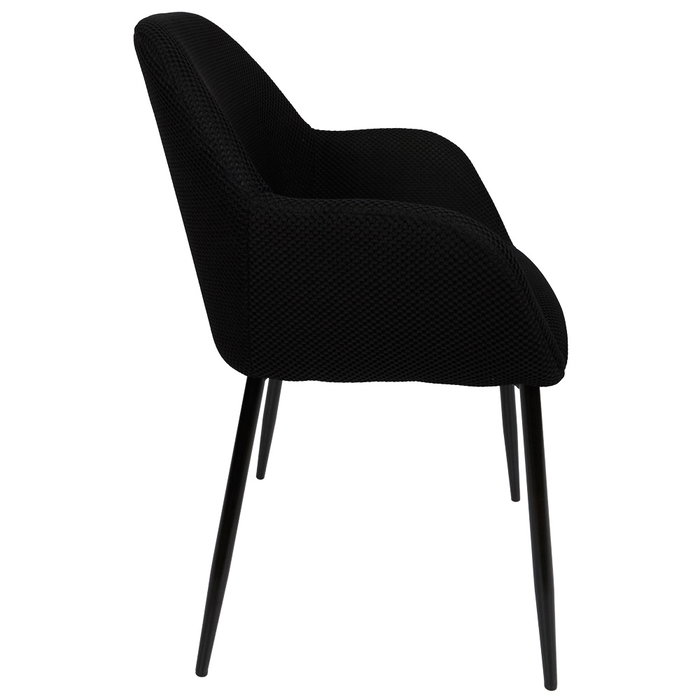 Home Deco Factory Silla Butaca Atom Negra Poliéster Hierro Contemporain 59x55.7x85 cm