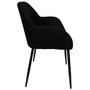 Home Deco Factory Silla Butaca Atom Negra Poliéster Hierro Contemporain 59x55.7x85 cm