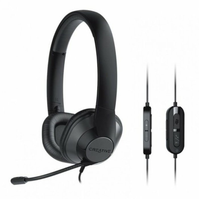Creative Labs HS-720 V2 Auriculares USB con Micrófono Negro con Cancelación de Ruido y Control Remoto