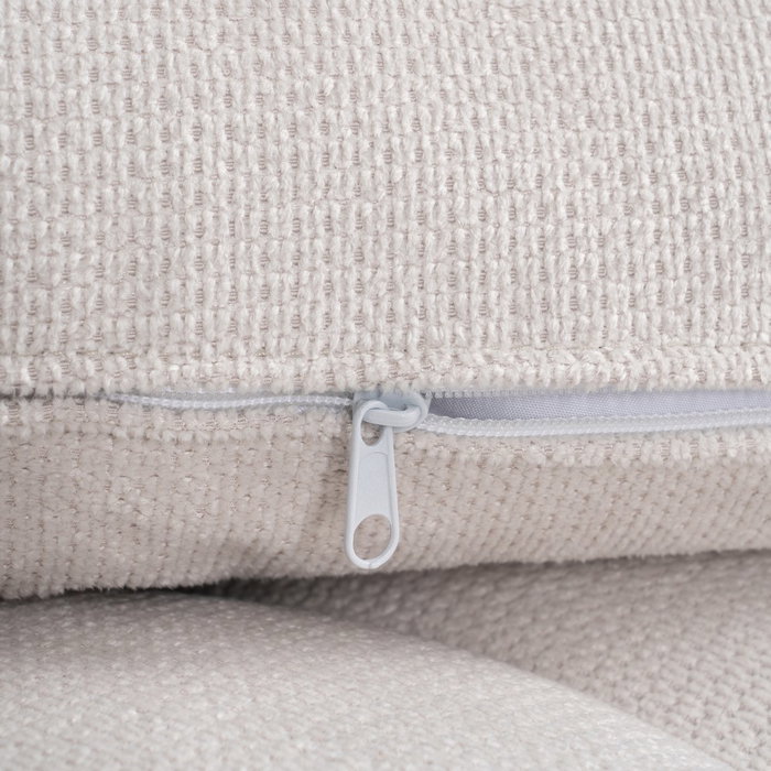 Chaise-Lounger Crema Tejido-Metal 168 X 90 X 82 cm