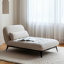 Chaise-Lounger Crema Tejido-Metal 168 X 90 X 82 cm