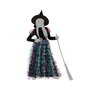 Disfraz Infantil Bruja Colorida - Vestido Multicolor con Sombrero Puntiagudo