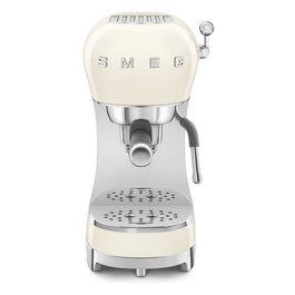 SMEG ECF02CREU Máquina de Espresso Siebträger Manual, 15 bar, 1.1L, Preparación Cappuccino, 2 Tazas, Color Crema
