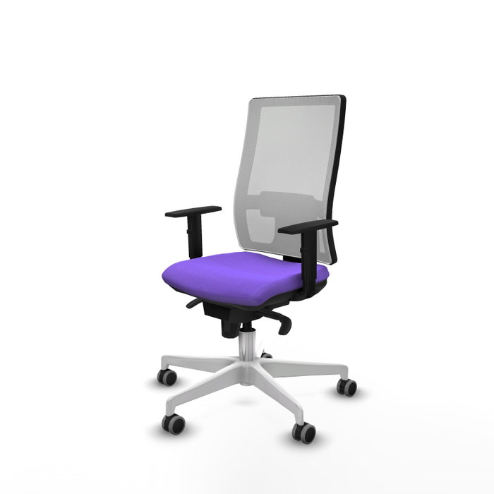 PIQUERAS Y CRESPO Silla de oficina Horna con mecanismo Sincro, Lila y Blanco PIQUERAS Y CRESPO Silla de oficina Horna con mecanismo Sincro, Lila y Blanco