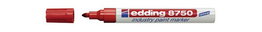 EDDING Marcador Permanente Industrial 8750 Rojo (Set de 10) con Punta Redonda