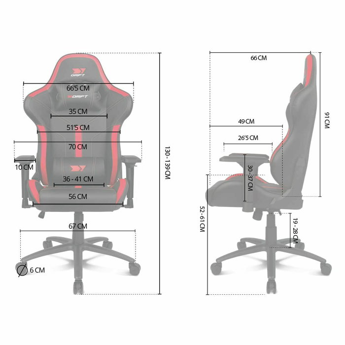 Drift DR350 Butaca para jugar Negro, Rojo Drift DR350 Butaca para jugar Negro, Rojo