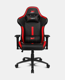 Drift Butaca Gaming DR350BR | Silla Ergonómica Negra y Roja con Reposabrazos 4D, Cojines Lumbar y Cervical, Respaldo Ajustable 90-135 Grados