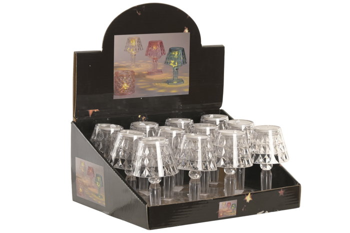 DKD Home Decor Decoracion Luminosa Basicos Transparente 6 x 11 x 6 cm (12 Unidades)