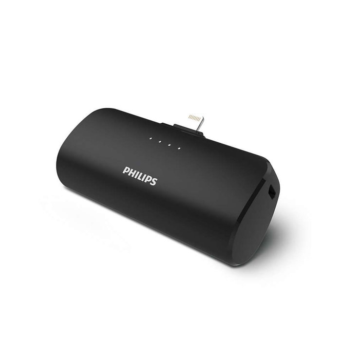 Philips Power Bank con Conector Lightning Directo, 2500 mAh - Recarga Rápida para iPhone y Dispositivos iOS