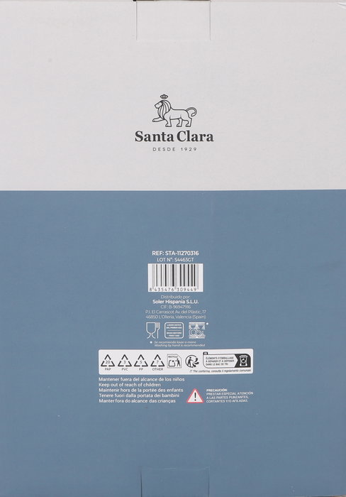 Santa Clara Cubertería de Acero Inoxidable 16 Piezas Antiga Cobre - 28,4 cm de Alto (6 Unidades)