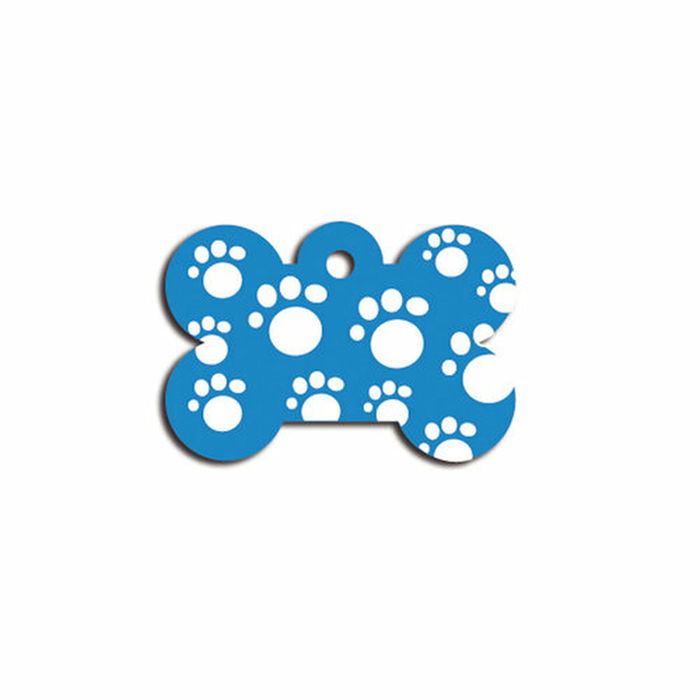 Placa identificativa para collar Imarc Bone Azul