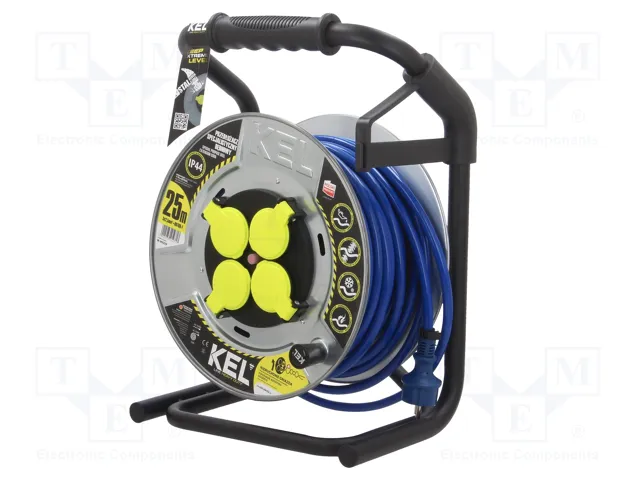 KEL Prolongador de Alimentación H07BQ-F 3G2,5mm2 25m Azul