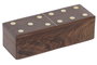 DKD Home Decor Juego de Dominó de Acacia Marrón y Dorado Set de 2 piezas