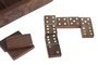 DKD Home Decor Juego de Dominó de Acacia Marrón y Dorado Set de 2 piezas