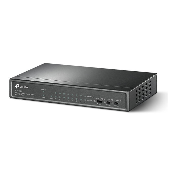 TP-Link TL-SF1009P Switch de 9 Puertos con 8 Puertos PoE+ TP-Link TL-SF1009P Switch de 9 Puertos con 8 Puertos PoE+