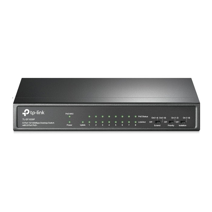 TP-Link TL-SF1009P Switch de 9 Puertos con 8 Puertos PoE+ TP-Link TL-SF1009P Switch de 9 Puertos con 8 Puertos PoE+