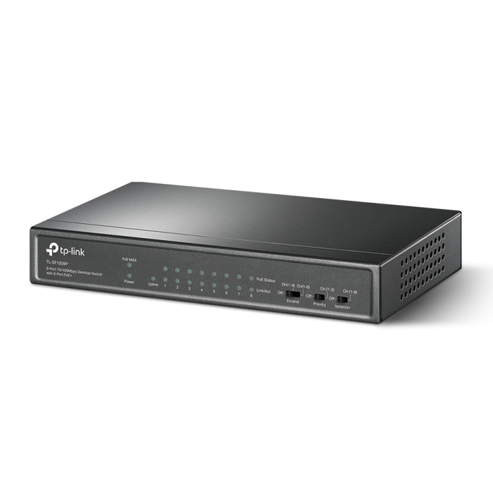 TP-Link TL-SF1009P Switch No Administrado Fast Ethernet PoE 9 Puertos Negro