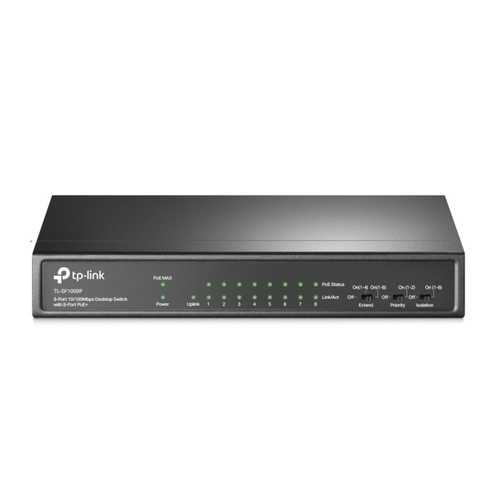 TP-Link TL-SF1009P Switch No Administrado Fast Ethernet PoE 9 Puertos Negro