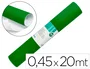 Liderpapel Rollo Adhesivo Plastificado Autoadhesivo Verde Brillo, 0.45 x 20 m, 100 Micras, para Manualidades, Oficina y Escuela
