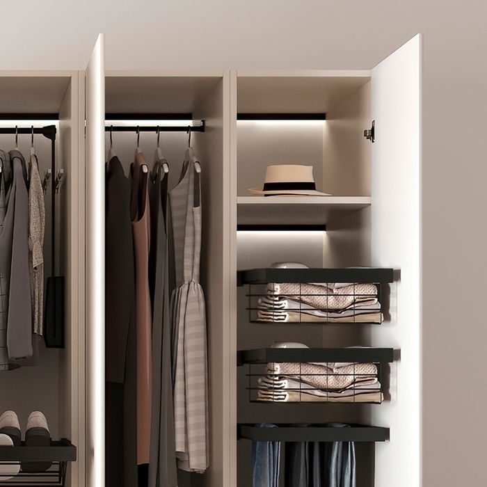 Emuca Juego de distanciadores laterales para bastidor Hack, Plástico negro,