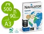 Navigator Papel Multiuso Ink-jet y Laser Din A3 90 Gramos Paquete de 500 Hojas Blanco