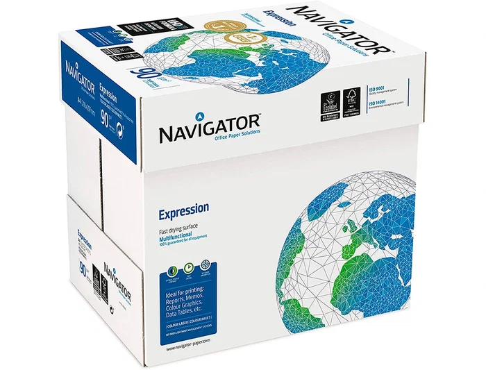 Navigator Papel Multiuso Ink-jet y Laser Din A3 90 Gramos Paquete de 500 Hojas Blanco