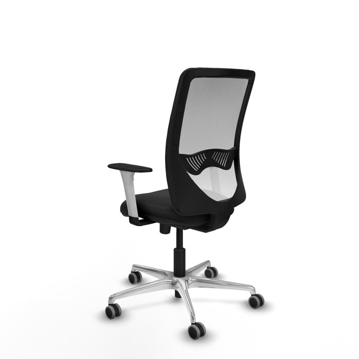 PIQUERAS Y CRESPO Silla de oficina Zulema con mecanismo Sincro, Negro y Blanco